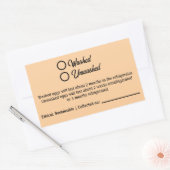 Washed Unwashed Chicken Egg Carton Packaging Rechthoekige Sticker (Envelop)