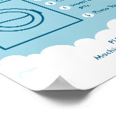 Washer Instructions Modern Laundromat Sign Poster (Hoek)