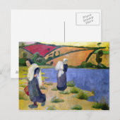 Washervrouwen aan de Laita-rivier nabij Pouldu Briefkaart (Voorkant / Achterkant)
