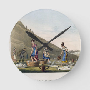 Washerwomen, Calton Hill, Edinburgh, uit 'Airy No. Ronde Klok