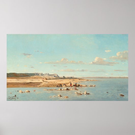 Washerwomen - Charles-François Daubigny Fine Art Poster (Voorkant)