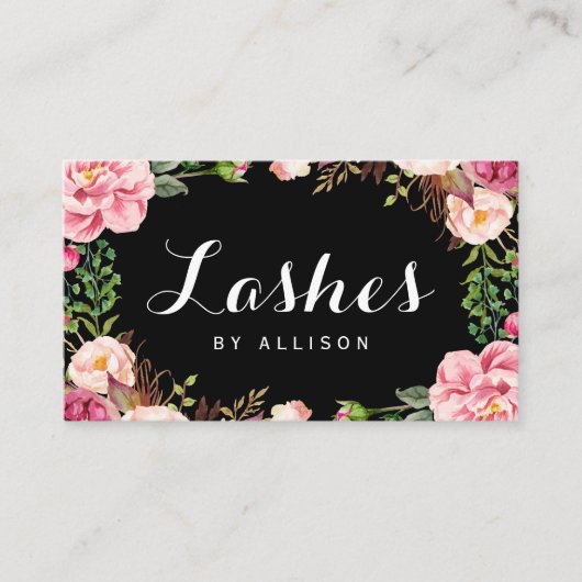 Washes Script van Make-up Artiest Blush Floral Wra Visitekaartje (Voorkant)