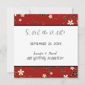 Washi Paper Wedding Save the Date Aankondiging (Voorkant)