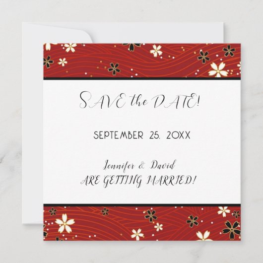 Washi Paper Wedding Save the Date Aankondiging (Voorkant)