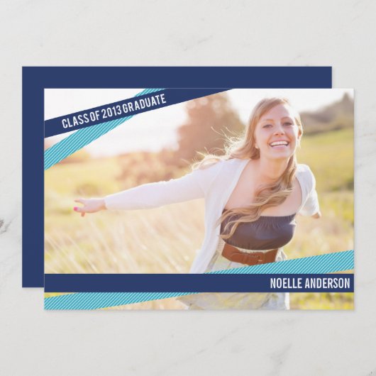 WASHI TAPE | AFSTUDEREN INVITATIE KAART (Voorkant / Achterkant)