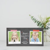 Washi Tape en schoolbord Fotokaart Feestdagenkaart (Staand voorkant)