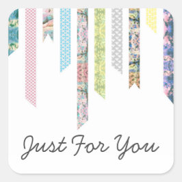 Washi Tape Pastels | DIY & Ambachten | Gepersonali Vierkante Sticker