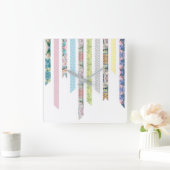 Washi Tape Pastels | DIY & Crafts | Koolstofstroke Vierkante Klok (Huis)