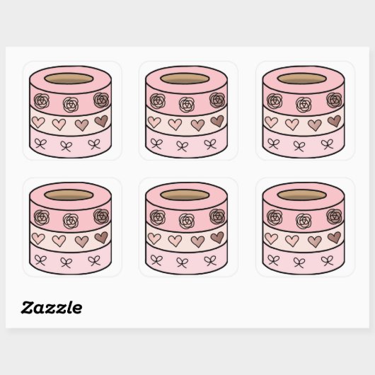 Washi Tape Stack Planner Stickers (Vel)