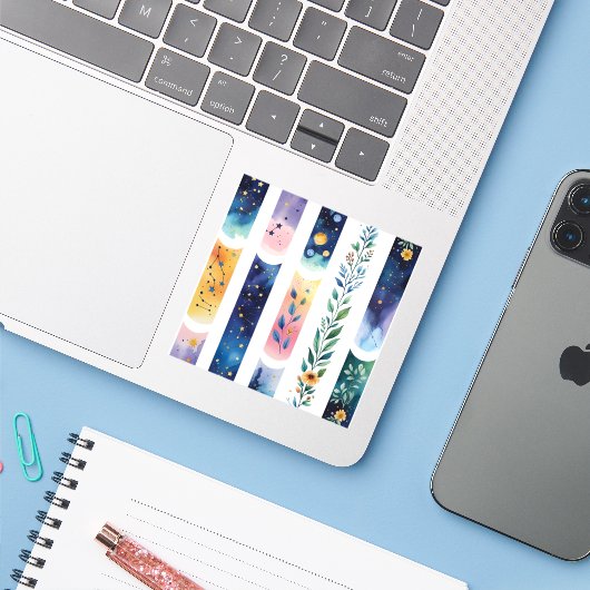 Washi Tape Wonders: Decoratieve Planner Sticker St (Laptop met iPhone)