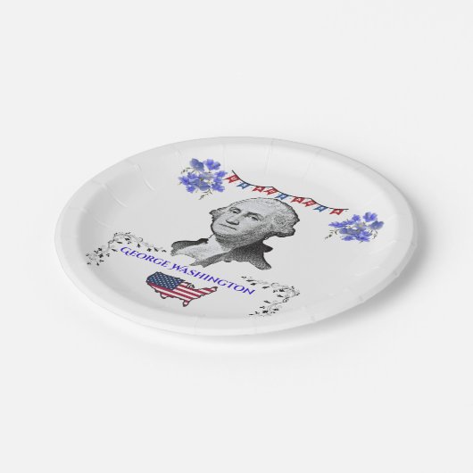 Washigton's Contribution Papieren Bordje (Gekanteld)