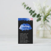 Washing Care Instruction black Visitekaartje (Staand voorkant)