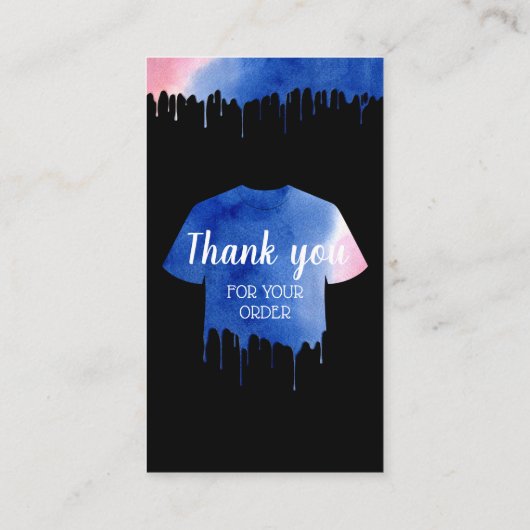 Washing Care Instruction black Visitekaartje (Achterkant)