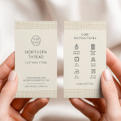 Washing Care Instructions Logo Clothing Visitekaartje