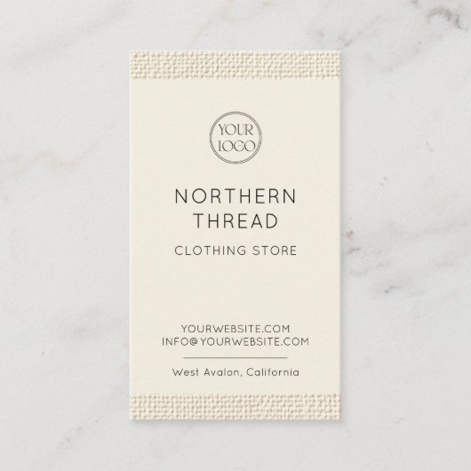 Washing Care Instructions Logo Clothing Visitekaartje (Voorkant)