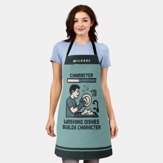 Washing Dishes Builds Character Gamer Funny Schort (Gedragen)