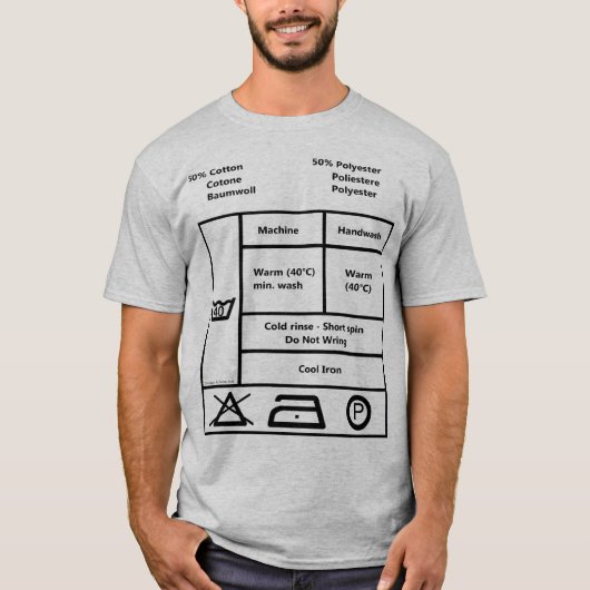Washing label t-shirt (Voorkant)