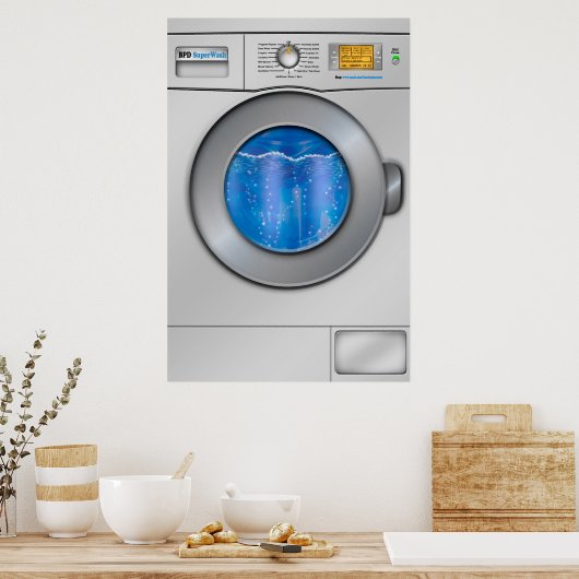 Washing Machine Poster (Keuken)