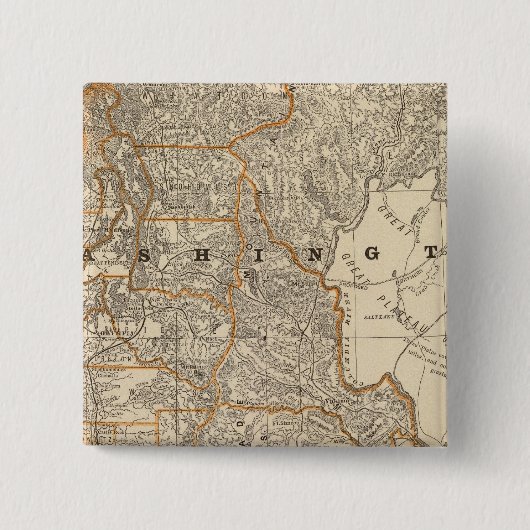 Washington 2 vierkante button 5,1 cm (Voorkant)