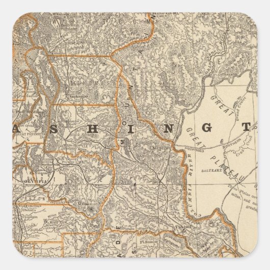 Washington 2 vierkante sticker (Voorkant)