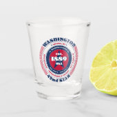 Washington 42e ster Patriottisch Geschoten glas (Voorkant)