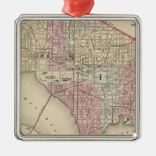 Washington 4 metalen ornament (Voorkant)