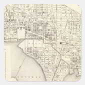 Washington 4 vierkante sticker (Voorkant)