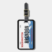 Washington aangepaste kenteken bagagelabel (Voorkant verticaal)