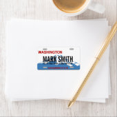 Washington aangepaste licentie bord adresetiketten etiket (Insitu)