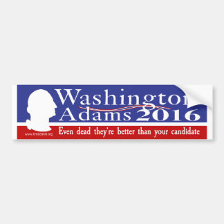 Washington Adams 2016 Bumpersticker