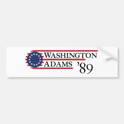 Washington Adams '89 Bumpersticker (Voorkant)