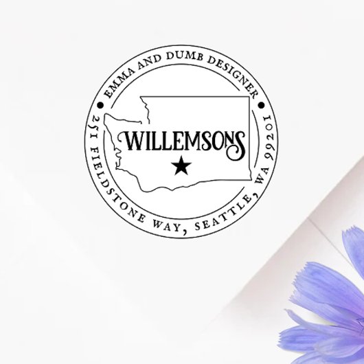 Washington Adresstempel Zelfinktende Stempel