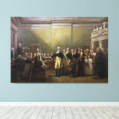 Washington Aftreden van de Commissie John Trumbull Canvas Afdruk (Insitu (Houten vloer))