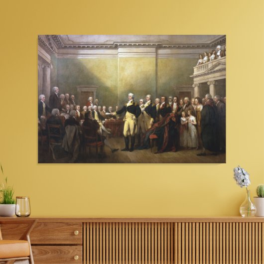 Washington Aftreden van de Commissie John Trumbull Canvas Afdruk (Insitu (Woonkamer))