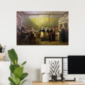 Washington Aftreden van de Commissie John Trumbull Poster (Thuiskantoor)
