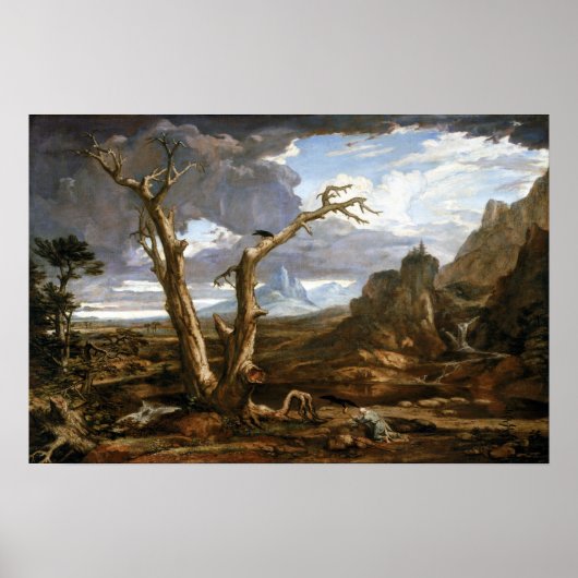 Washington Allston Elijah in the Desert Poster (Voorkant)
