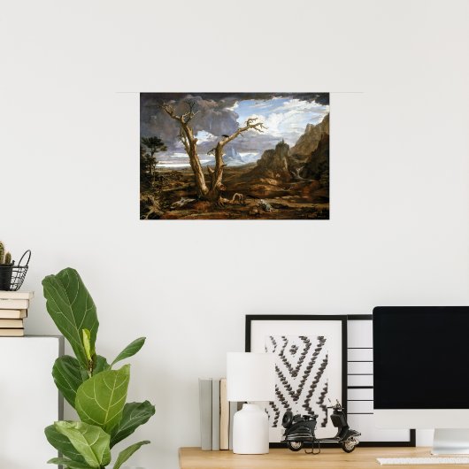 Washington Allston Elijah in the Desert Poster (Thuiskantoor)