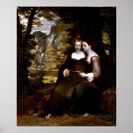 Washington Allston Hermia en Helena Poster (Voorkant)