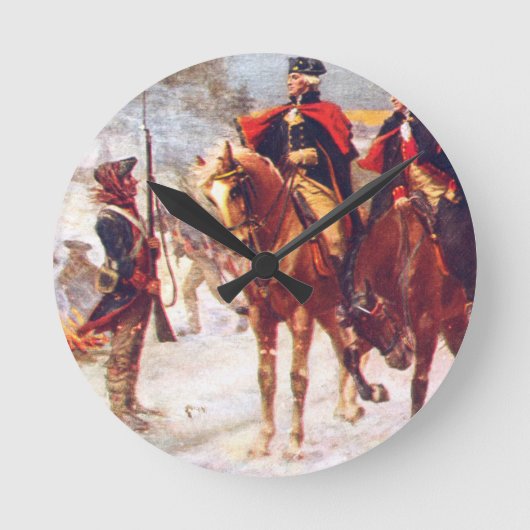 Washington And Lafayette At Valley Forge Ronde Klok (Voorkant)