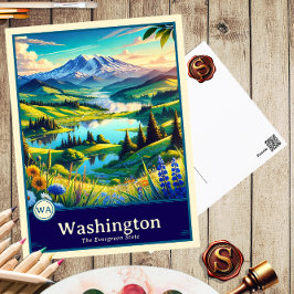 Washington | Anime Style Cel Shaded Briefkaart