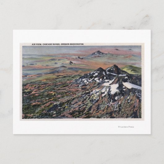 Washington — antenne van de Cascade Range Briefkaart (Voorkant)