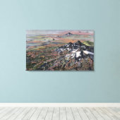 Washington — antenne van de Cascade Range Canvas Afdruk (Insitu (Houten vloer))