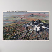 Washington — antenne van de Cascade Range Poster (Voorkant)