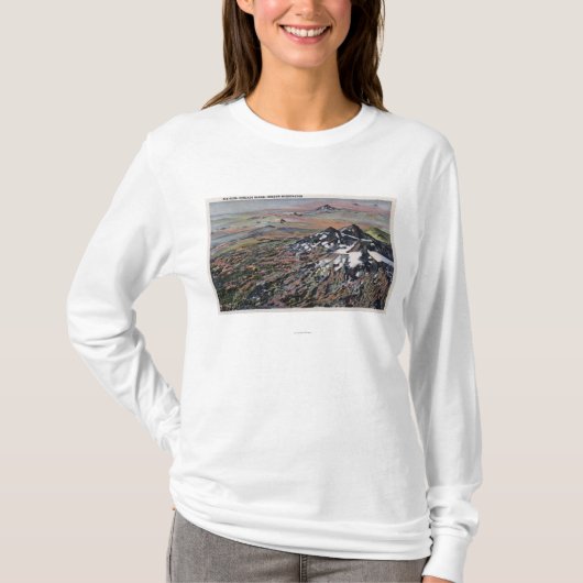 Washington — antenne van de Cascade Range T-shirt (Voorkant)