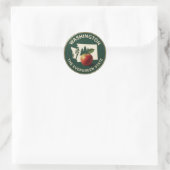 Washington Apple Embleem 🍎 Ronde Sticker (Tas)