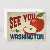 Washington Apple - Vintage Travel Briefkaart (Voorkant / Achterkant)