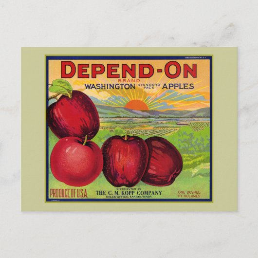 Washington Apples Briefkaart (Voorkant)