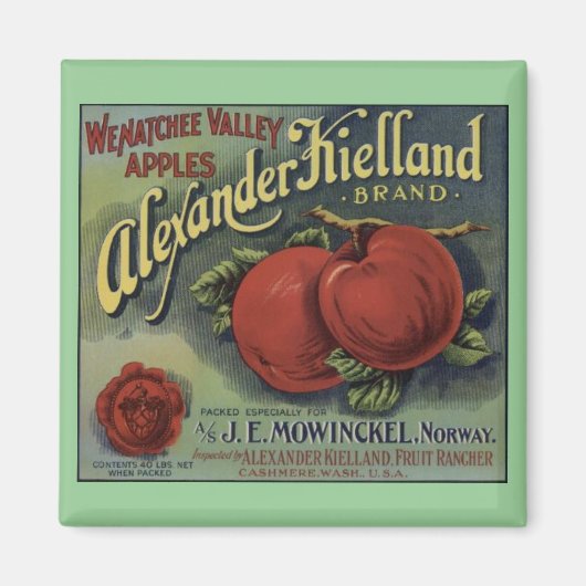 Washington Apples Crate Lable Magnet (Voorkant)
