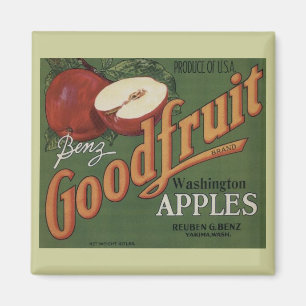 Washington Apples Fruit Crate Label Magneet
