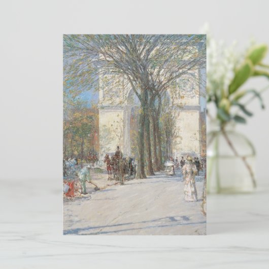 Washington Arch, lente van Frederick Childe Hassam (Staand voorkant)